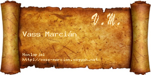 Vass Marcián névjegykártya