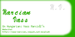 marcian vass business card